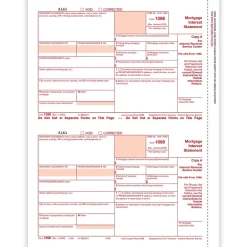 Best 2024 1098 Tax Form, 1-Part, 2-Up, Copy A, 25/Pack (515025) Tax Forms