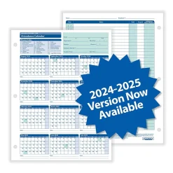 Outlet 2024-2025 Academic Attendance Calendar, 50/Pack (A43005015) Hr Forms