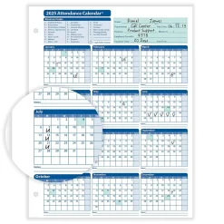 Outlet 2025 Attendance Calendar Set, 25 Forms/Pack (A1411W16PK25) Hr Forms