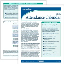 Sale 2025 Attendance Calendar Card, 50 Forms/Pack (A4000W50) Hr Forms