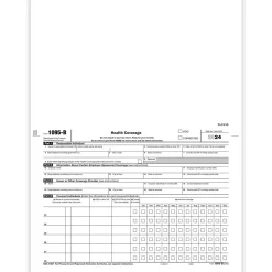 Online 2024 1095-B Tax Form, 1-Part, White/Black, 500/Pack (1095B500) Tax Forms