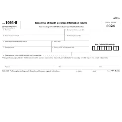 Sale 2024 1094-B Tax Form, 1-Part, White/Black, 50/Pack (1094BT50) Tax Forms