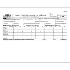 Best 2024 1095-C Tax Form, 1-Part, White/Black, 50/Pack (1095CIRS50) Tax Forms