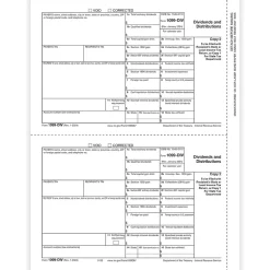 Outlet 2024 1099-DIV Tax Form, 1-Part, 2-Up, Payer Copy C, 50/Pack (513250) Tax Forms