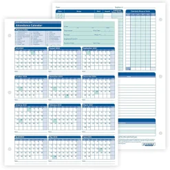 2024-2025 Fiscal Attendance Calendar, 50/Pack (A42005015) Hr Forms