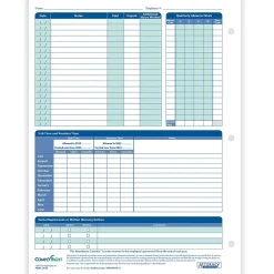 2024-2025 Fiscal Attendance Calendar, 50/Pack (A42005015) Hr Forms