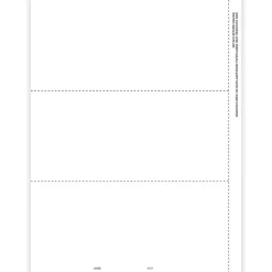 2024 1099-MISC Tax Form, 1-Part, 3-Up, Recipient Blank, 50/Pack (517350) Tax Forms