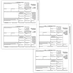 New 2024 1099-MISC Tax Form Recipient Copy Only, 3-Part, 2-Up, Copy B, C/2, 25/Pack (611325) Tax Forms