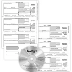 Discount 2024 1099-NEC Recipient Copy Only Tax Form, Envelopes and TaxRight Software, 3-Part, 2-Up, White, 50/Pack Tax Forms