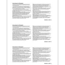 Sale 2024 1099-NEC Tax Form, 1-Part, 3-Up, Copy B, 100/Pack (NEC5159) Tax Forms