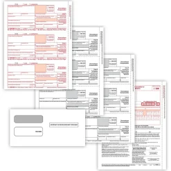 Online 2024 1099-NEC Tax Form Self-seal envelopes, 3-Part, 3-Up, Copy A, B, C/2, 1096 Transmittal, 50/Pack (NEC6102E) Tax Forms