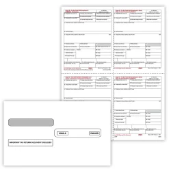 Sale 2024 W-2 Tax Form Envelopes/Recipient Copy Only, 1-Part, 4-Up, Copy B, C, 2 and 2 combined, 25/Pack (5205E25) Tax Forms