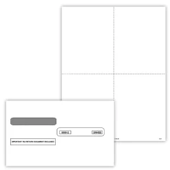 Sale 2024 W-2 Tax Form Envelopes/Recipient Copy Only (No Backer), 1-Part, 4-Up, 50/Pack (5221E) Tax Forms