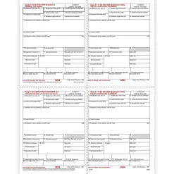 Sale 2024 W-2 Tax Form, 1-Part, 4-Up, Copy B, C, 2, 2, 100/Pack (5205) Tax Forms