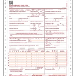 ™ CMS-1500 Health Insurance Claim Form (02/12); 1-Part Continuous, 1,000/Carton Medical Forms