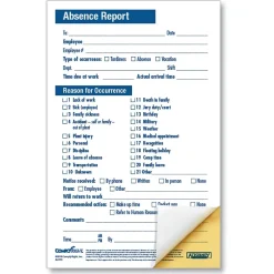 Compact 2-Part Absence Report, Pack of 50 (A2151) Hr Forms
