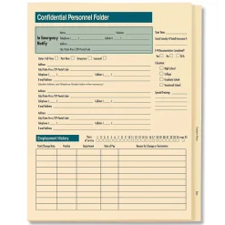 Online Confidential Personnel Folder Expanded, Pack of 25 (A224) Hr Forms