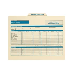 Hot Employee Benefits & Insurance Records Organizer, Pack of 25 (A0309) Medical Forms