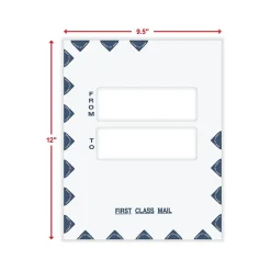 ComplyRight First Class Peel & Seal Tax Envelope, 9.5" x 12", White/Blue, 50/Pack (PEO41)* Business