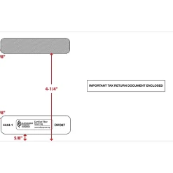 ComplyRight Moistenable Glue Security Tinted Double-Window Tax Envelopes, 5 5/8