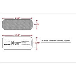 ComplyRight Moistenable Glue Security Tinted Double Window Tax Envelopes, 5 5/8