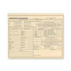 Online Orthodontic Case Analysis File, 9.5" x 11.75", 25 Folders/Pack (A1048) Medical Forms