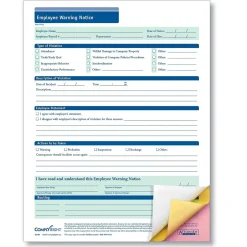 Clearance 3-Part Employee Warning Notice, Carbonless, Pack of 50 (A2191) Medical Forms