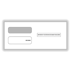 ComplyRight Self Seal Security Tinted Double-Window Tax Envelopes, 3 7/8" x 8 3/8", 50/Pack (DW19WS50)* Security Tinted