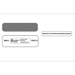 ComplyRight Self Seal Security Tinted Double-Window Tax Envelopes, 5 5/8" x 9.25", 25/Pack (6666225)* Security Tinted