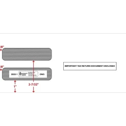 ComplyRight Self Seal Security Tinted Double-Window Tax Envelopes, White, 50/Pack (3333250)* Security Tinted