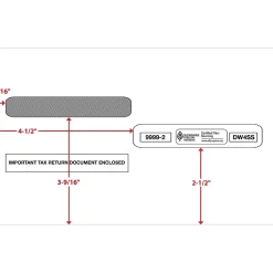 ComplyRight Self Seal Security Tinted Double-Window Tax Envelopes, 5 5/8