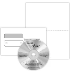 Best W-2 Recipient Copy Only Tax Form, Envelopes & LaserLink Software, Blank, 2-Up, 50/Pack (5207ES) Tax Forms