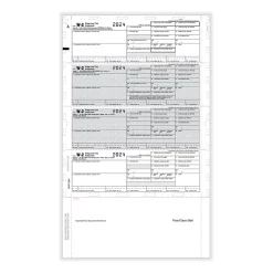 W-2 Tax Form, Horizontal, Pressure-Seal, 4-U, 500/Pack (5228) Tax Forms