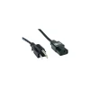 Power Cables<Comprehensive PWC-BK-3 3 ft. Standard Power Cord Power Cable, Black