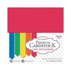 Best Core'dinations Premium Over The Rainbow Cardstock Sheets, Assorted Colors, 20/Carton (377712) Card Stock