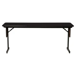 Discount Folding Table, 96" x 18", Black Granite/Black (SP1896TF-07) Folding Tables