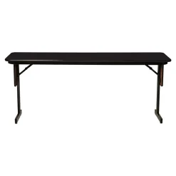 Best Folding Table, 72" x 24", Black/Walnut (SP2472TF-01) Folding Tables