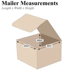 Partners Brand Corrugated Mailers, 3" x 3" x 3", Kraft, 50/Bundle (M333K)* Corrugated Mailers