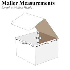 Unbranded Corrugated Mailers, 7" x 7" x 7", White, 50/Bundle (M777)* Corrugated Mailers