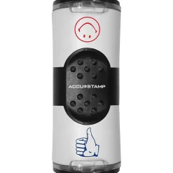 Accu-Stamp Cosco Dual Message Round Stamp, Thumbs Up/Smiley, Red/Blue Ink (032934) Clearance