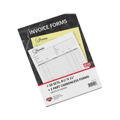 New Artistic 2-Part Carbonless Invoices, 8.5" x 11", 50 Sets/Book (074003) Business Forms