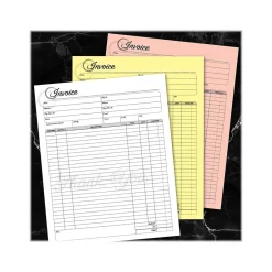 New Artistic 3-Part Carbonless Invoices, 8.5" x 11", 50 Sets/Book (074004) Business Forms