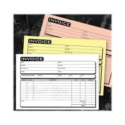 Sale Business 3-Part Carbonless Invoices, 5.4" x 8.5", 50 Sets/Book (074010) Business Forms