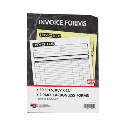 Discount Business 2-Part Carbonless Invoices, 8.5" x 11", 50 Sets/Book (074005) Business Forms