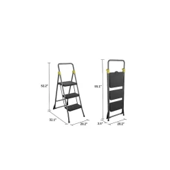 Ladders & Step Stools<Cosco Commercial 3-Step Folding Stool, 300 lb Capacity, Gray (CSC11839GGO)