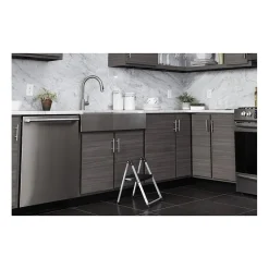 Ladders & Step Stools<Cosco Folding Step Stool, 1-Step, 200 lb Capacity, 9.9" Working Height, Platinum/Black (11014PBL1E)