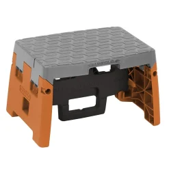 Ladders & Step Stools<Cosco Folding Step Stool, 1-Step, 300 lb Capacity, Orange/Gray (11903BGO1E)