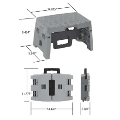Ladders & Step Stools<Cosco Folding Step Stool, 1-Step, 300 lb Capacity, Orange/Gray (11903BGO1E)