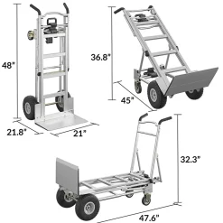 Hand Trucks & Dollies<Cosco 3-in-1 Assist Series Convertible Hand Truck, 1000 lb. Capacity, Silver (12312ABL1E)