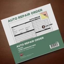 Outlet 3-Part Carbonless Auto Repair Order, 8.5" x 7.5", 50 Sets/Book (074035PK2) Business Forms